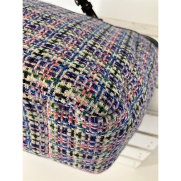 COACH F17699 MULTI COLOR TWEED, PATTON LEATHER SHOULDER BAG - Picture 11 of 16